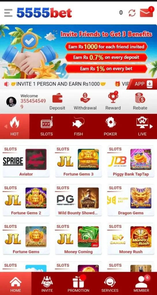 5555Bet Game - Online Earning App