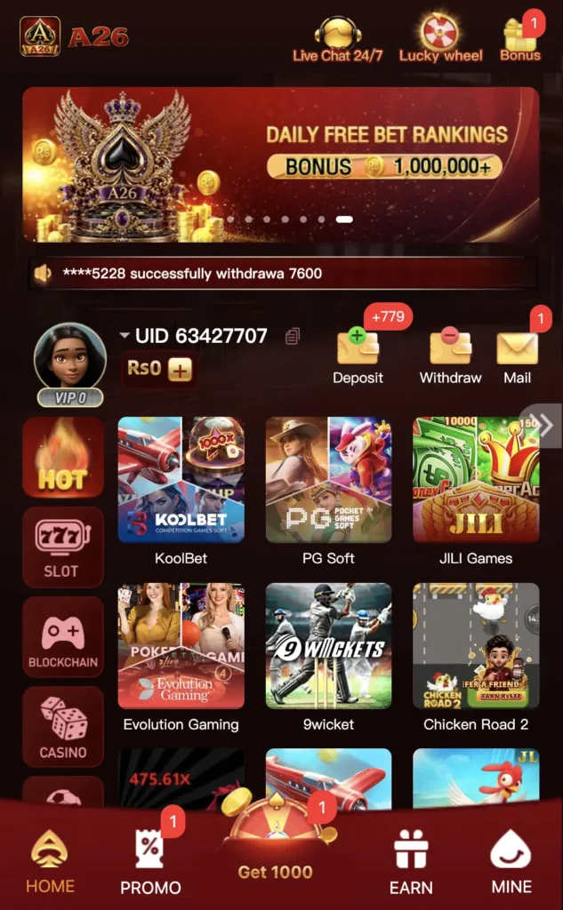 A26 Game - Real Money App