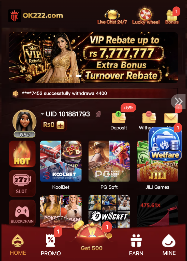 OK222 Game - Best Earning App